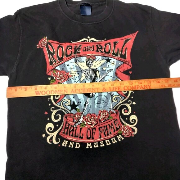 Rock n Roll Hall Of Fame Museum Grateful Dead T Shirt Small Skull Roses Band - Picture 4 of 9